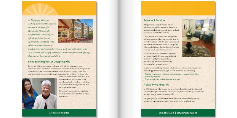 Dayspring Villa Assisted Living Community in Denver, CO - digital brochure