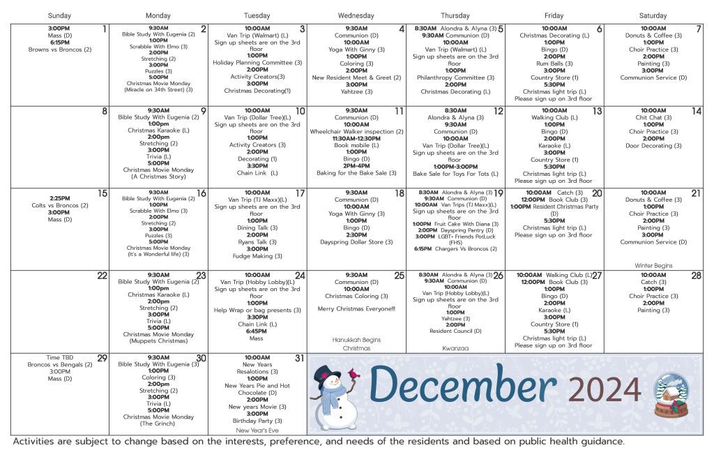 Dayspring Villa Assisted Living Community in Denver, CO - december 2024