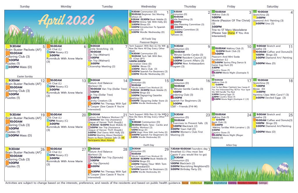 Dayspring Villa Assisted Living Community in Denver, CO - april 26